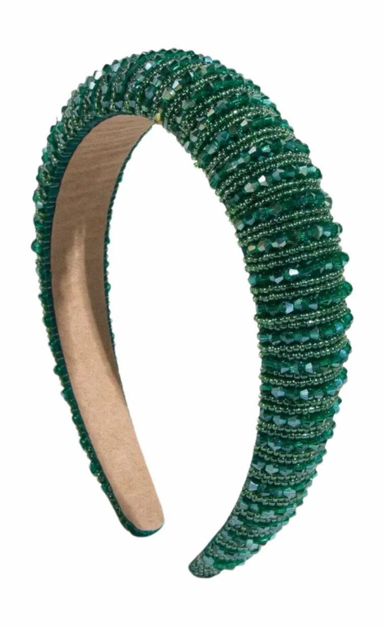 Haarband kristal kraal groen Groen
