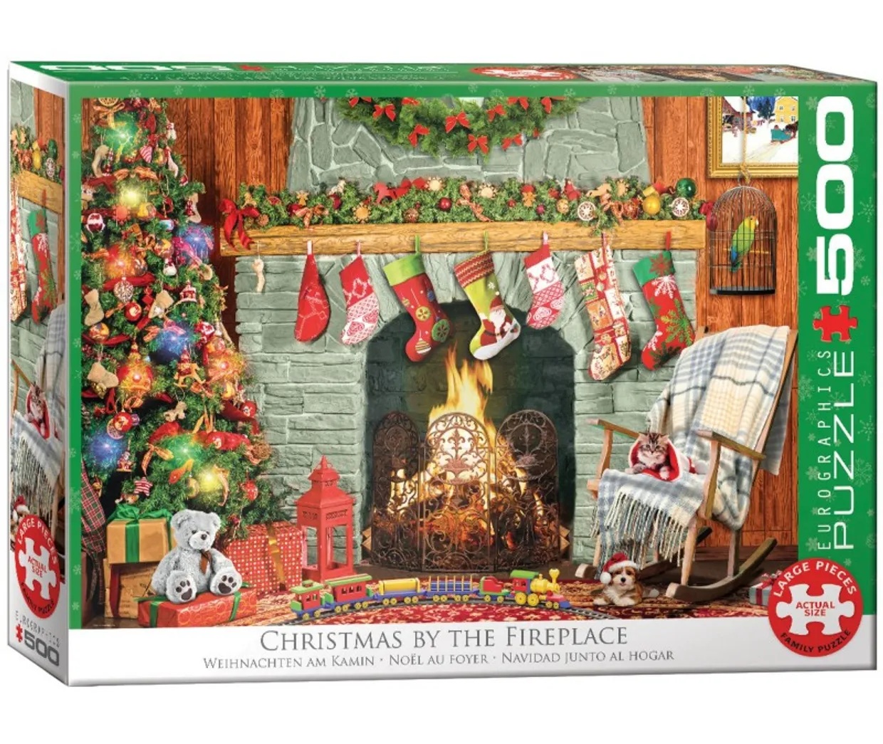 Puzzel - Christmas by the Fireplace (500)