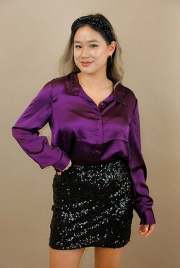 Satin shirt purple