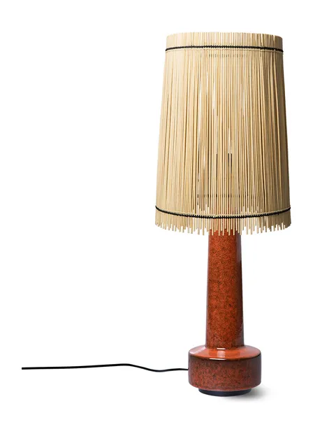 Retro stoneware lamp base red - HKliving 