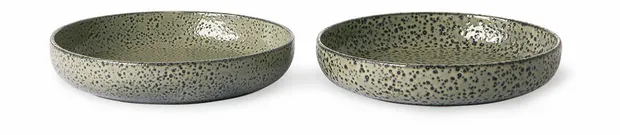 Gradient ceramics: deep plate green (set of 2)
