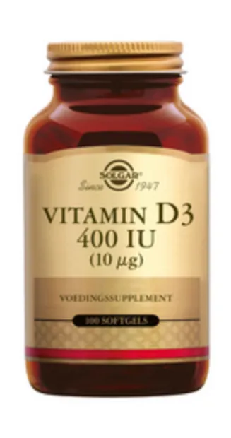 Vitamin D-3 400 IU 100softgels (Uit visleverolie (10 mcg))