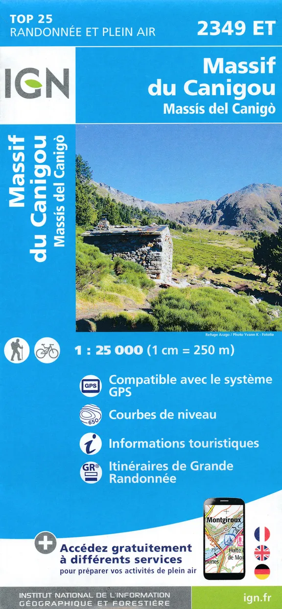 Wandelkaart - Topografische kaart 2349ET Massif du Canigou, La Preste,