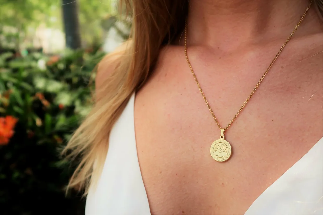 Tree of love coin necklace
