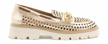 Babouche chunky loafers goud