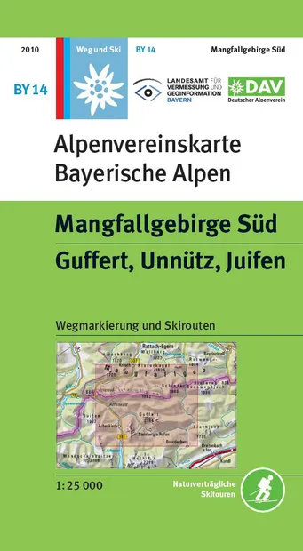 Wandelkaart BY14 Alpenvereinskarte Mangfallgebirge Süd | Alpenverein