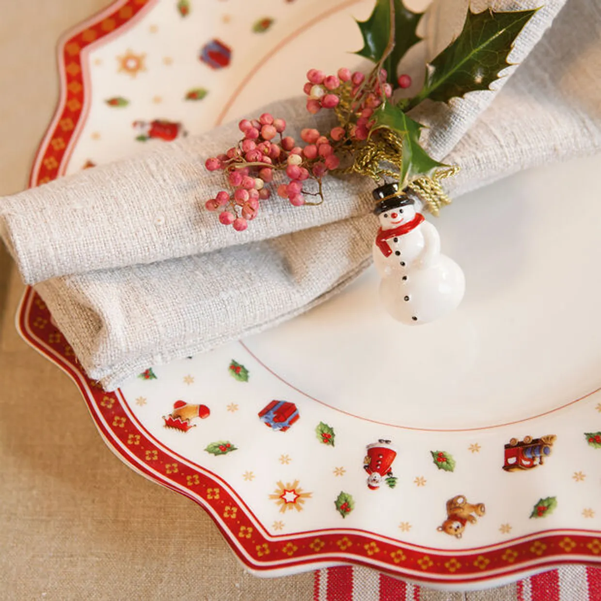 Toy's Delight - Dinerbord wit - Kerst