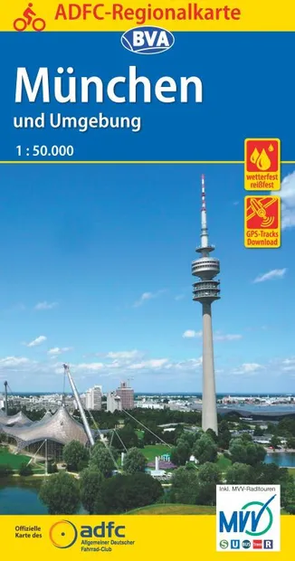 Fietskaart ADFC Regionalkarte München und Umgebung | BVA