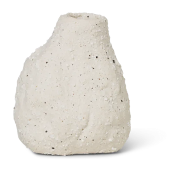 Vulca Mini Vase - Off White Stone