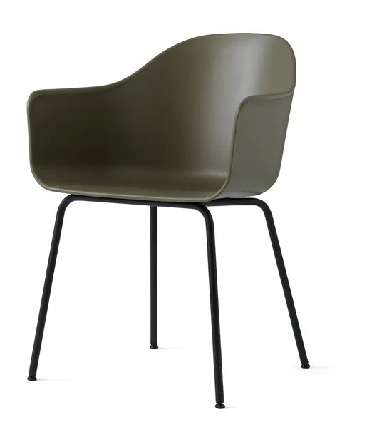 Harbour Chair - Black Steel base - Olive
