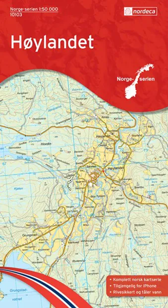 Wandelkaart - Topografische kaart 10103 Norge Serien Høylandet | Norde