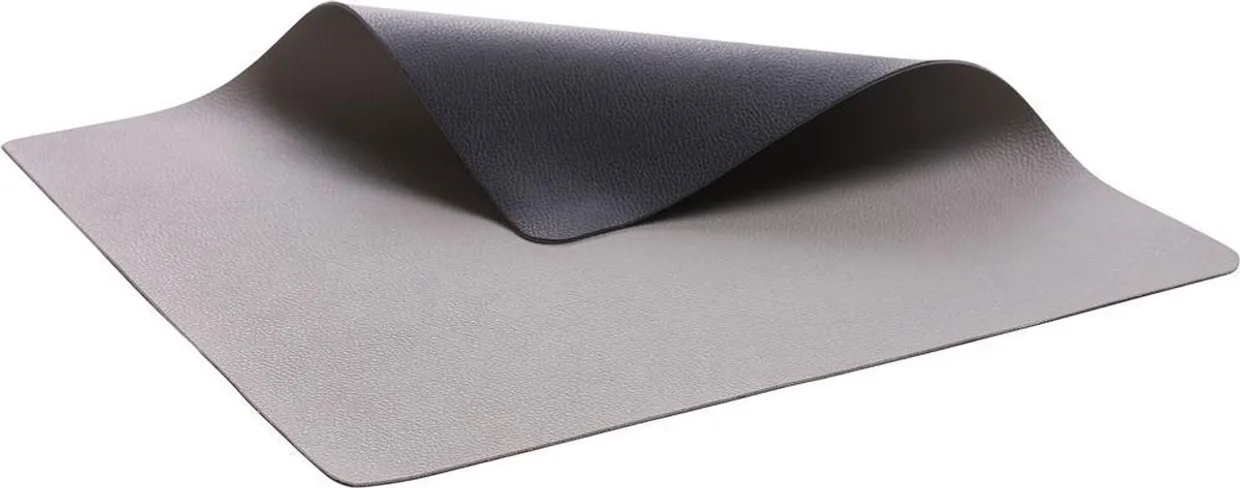 Set van 4 placemats 46 x 33 cm zwart/grijs