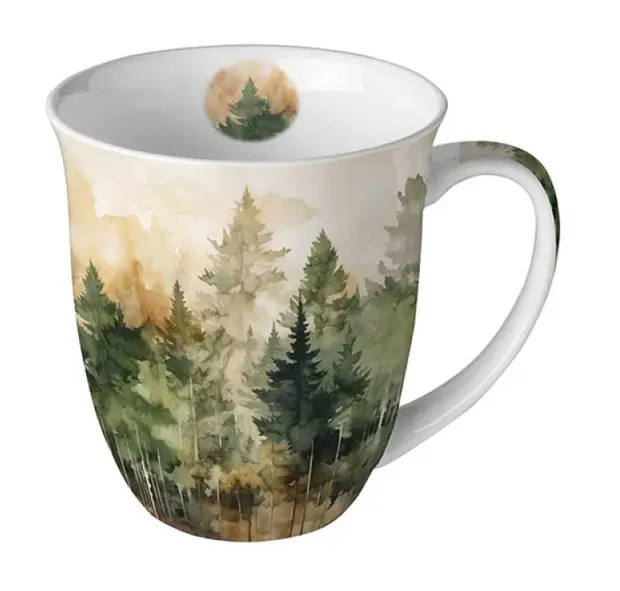 Beker met oor Evergreen Trees 0,4 liter