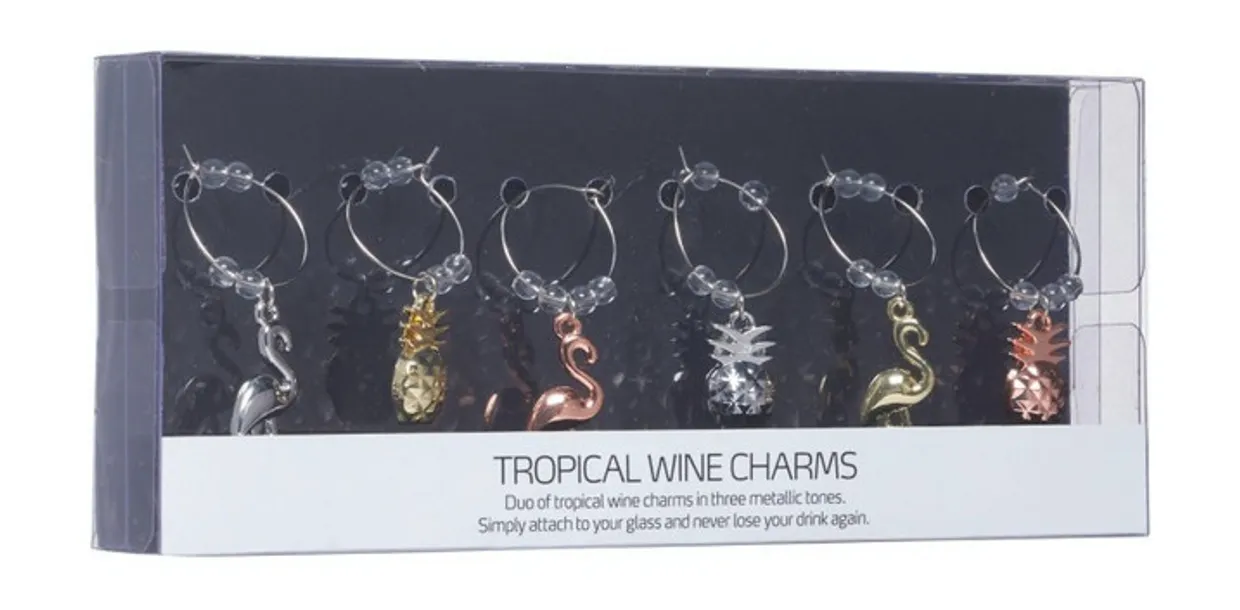 Wijnglas markers set van 6 - Tropical