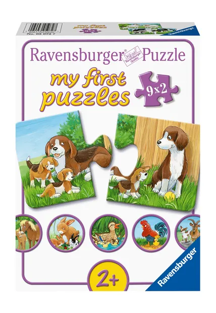 Puzzel - Dierenfamilies op de Boerderij (9x2)