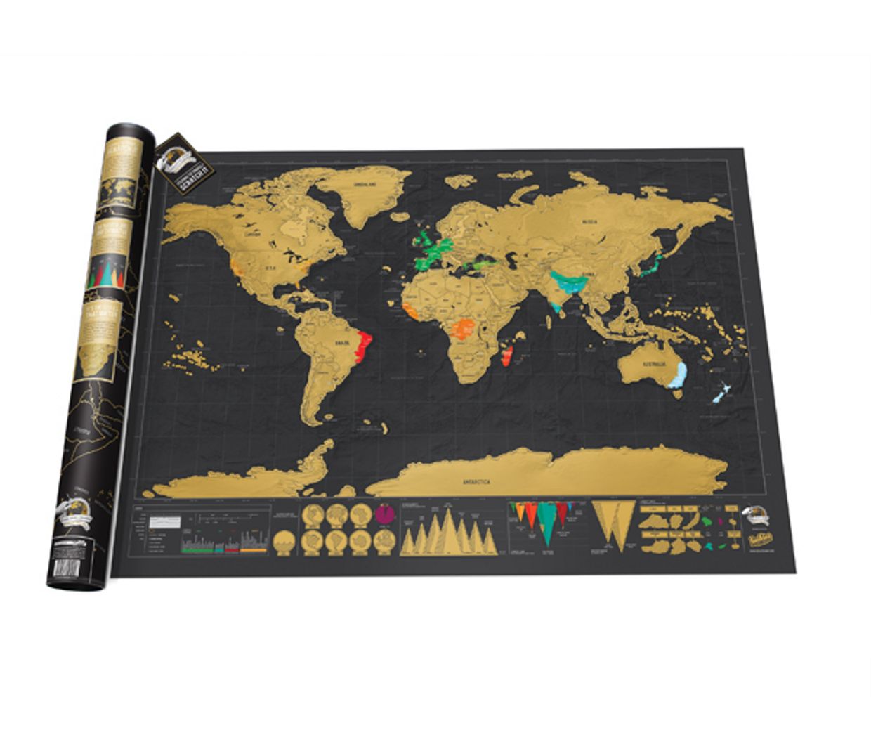 Zo snel als een flits In de naam Begrip Scratch Map Deluxe Edition Wereldkaart | Luckies - - | Warenhuis Groningen