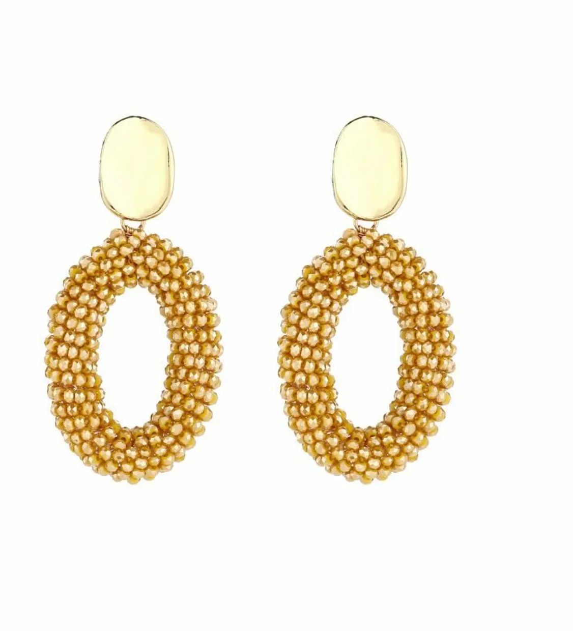 Beads earrings gold