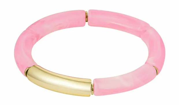 Tube armband kleurrijk roze