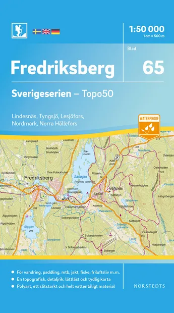 Wandelkaart - Topografische kaart 65 Sverigeserien Fredriksberg | Nors