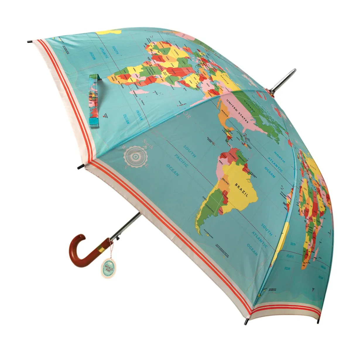 Paraplu met vintage wereldkaart | Rex London