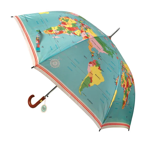 Paraplu met vintage wereldkaart | Rex London