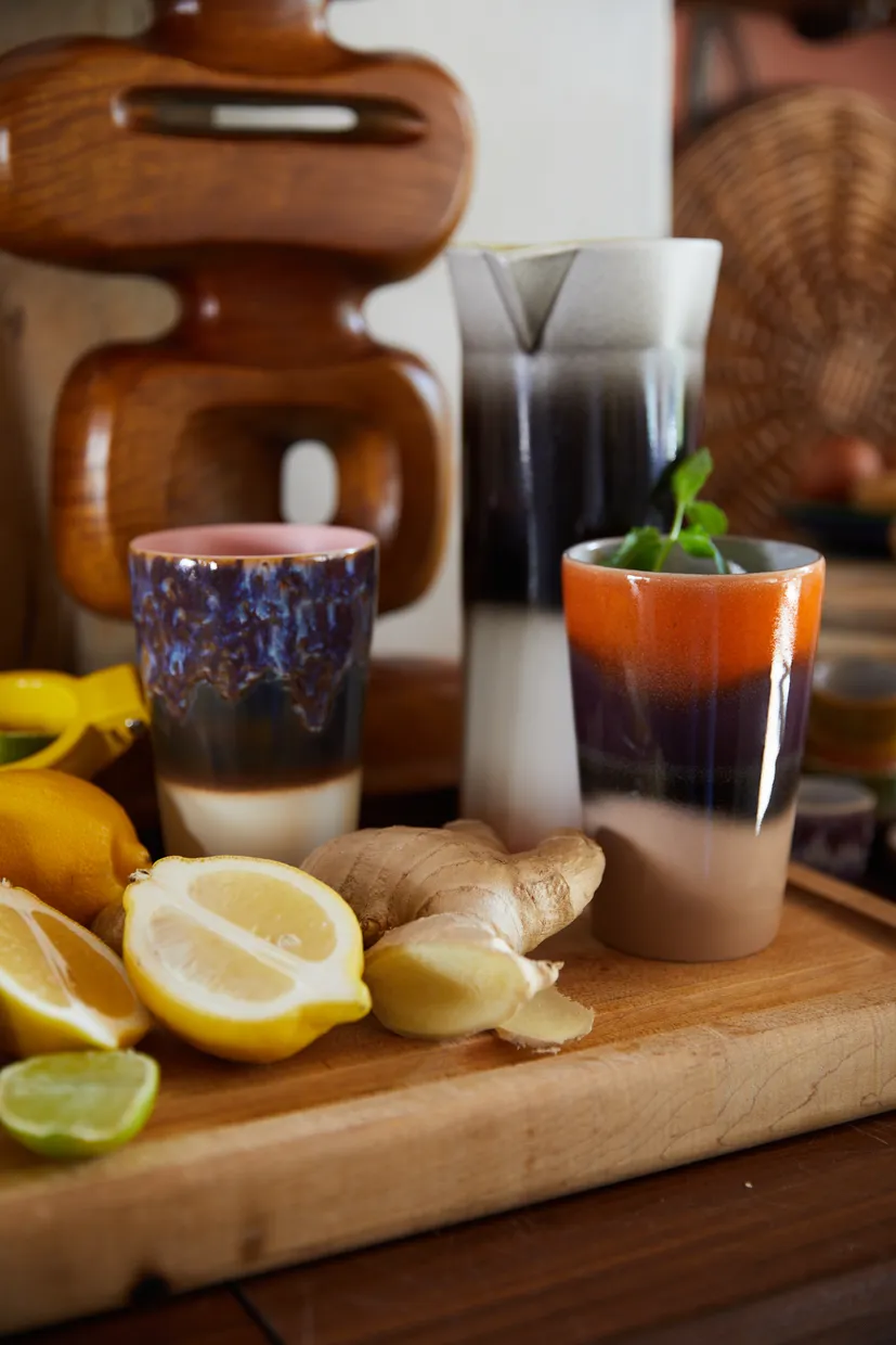 70s ceramics: tea mugs, dusk (set of 2)