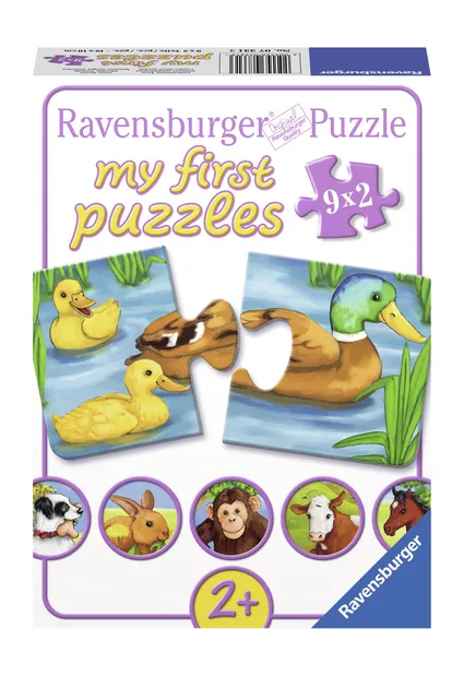 Lieve dieren  My First puzzles  9x2 stukjes  kinderpuzzel