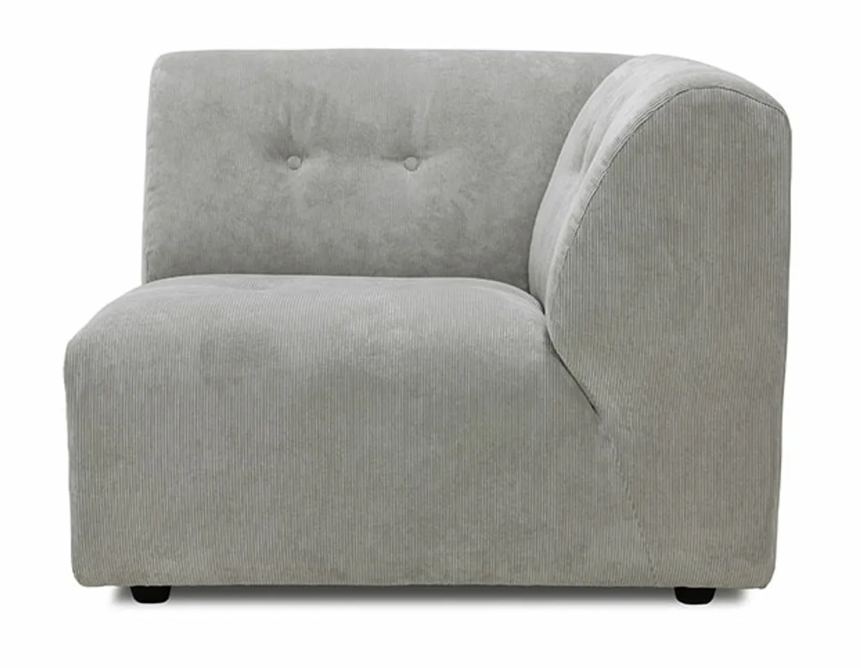 Vint couch: element right, corduroy rib, cream