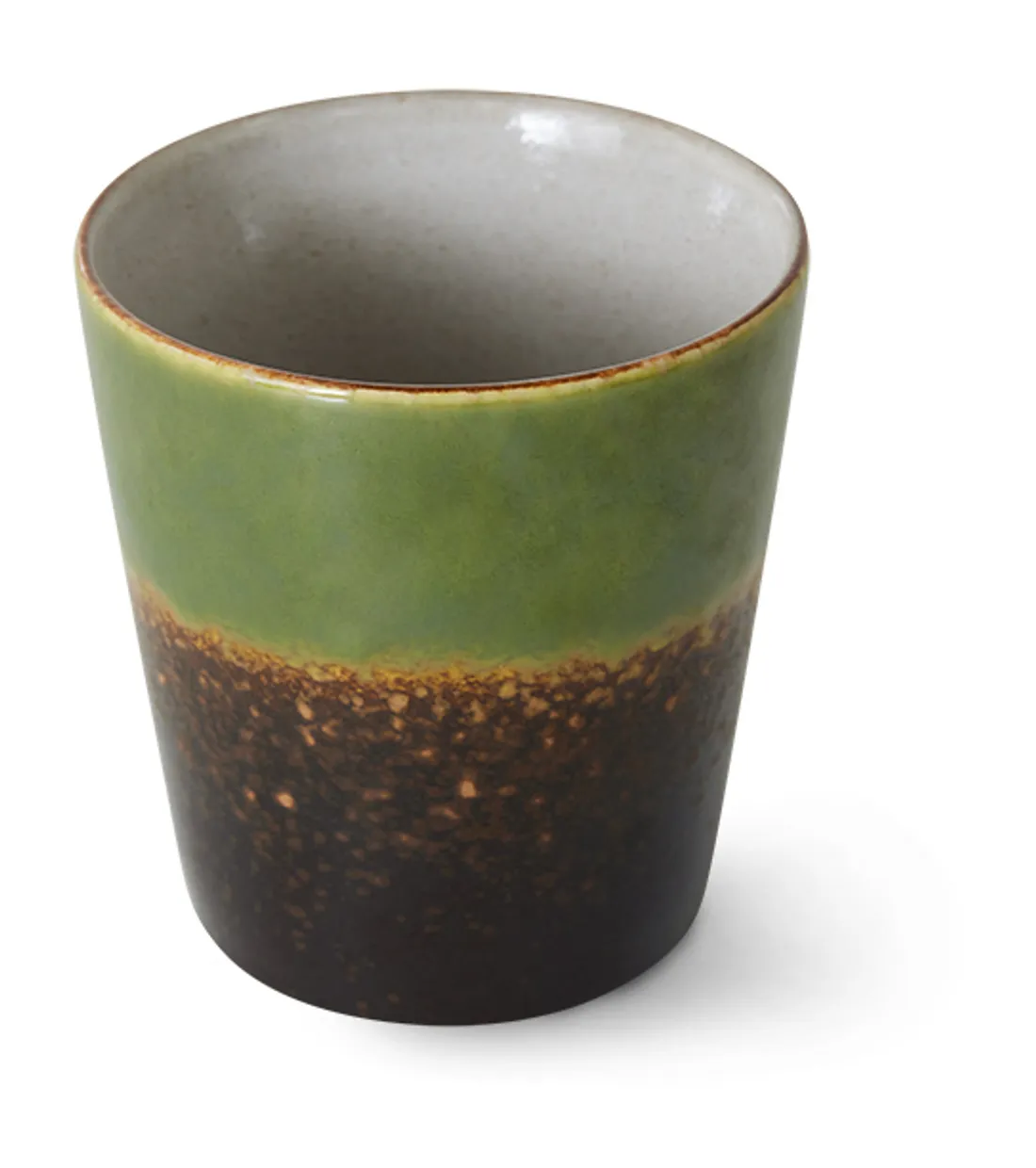 70s ceramics: coffee mug, algae