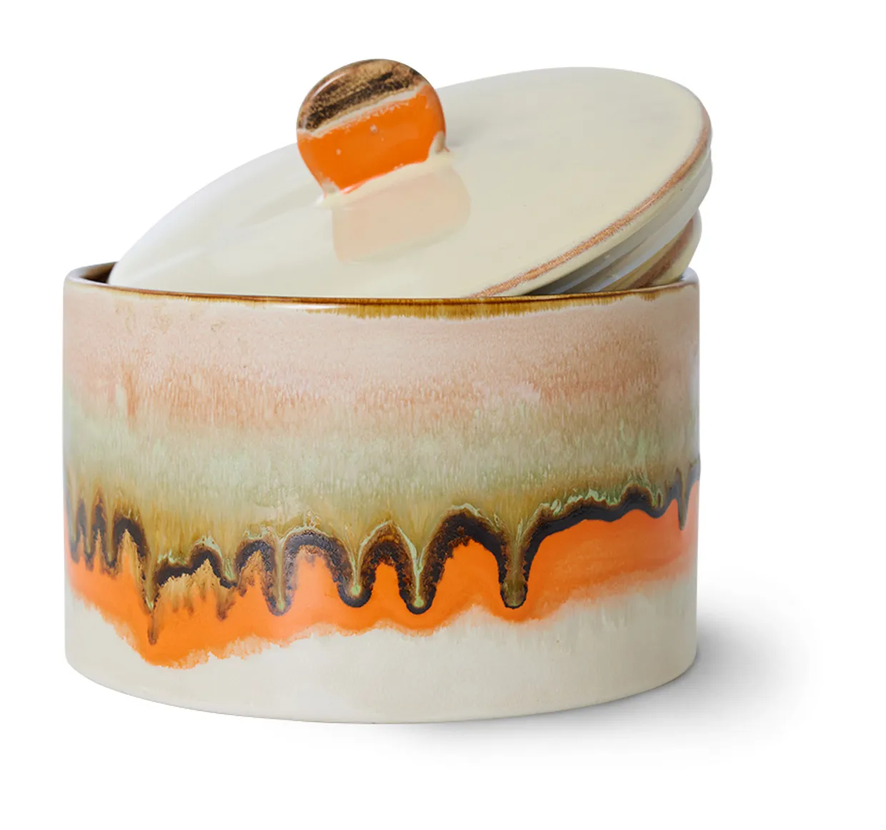 70s ceramics: cookie jar, burst