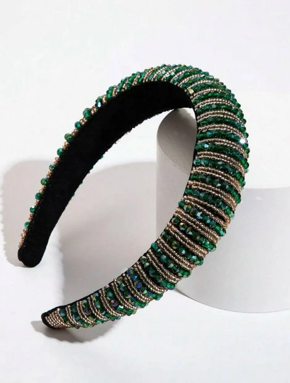 Haarband kraal groen Groen