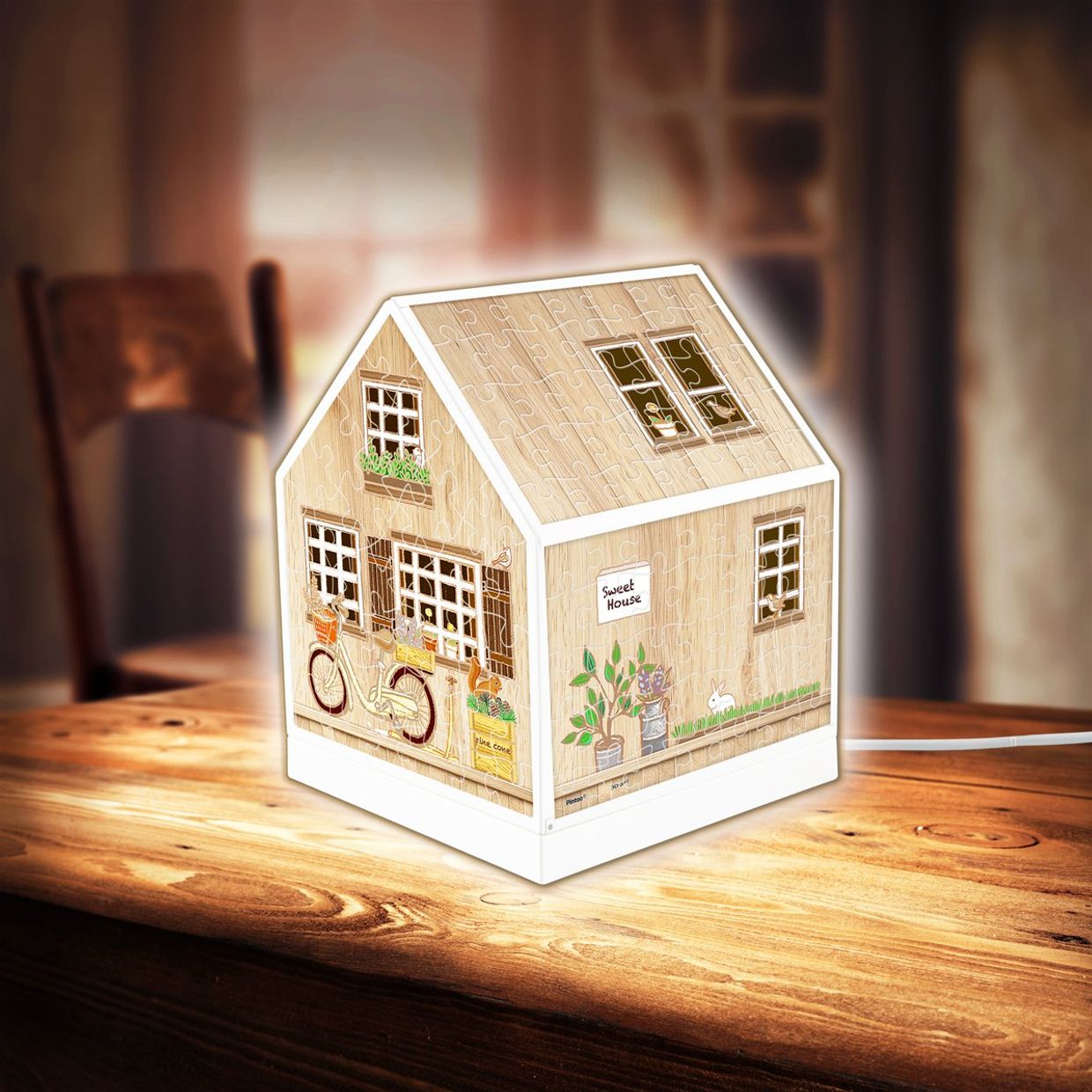 licht compenseren grind Puzzel: 3D puzzel met led verlichting Huis (208) - Pintoo - | Warenhuis  Groningen