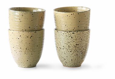 Gradient ceramics: mug peach (set of 4)