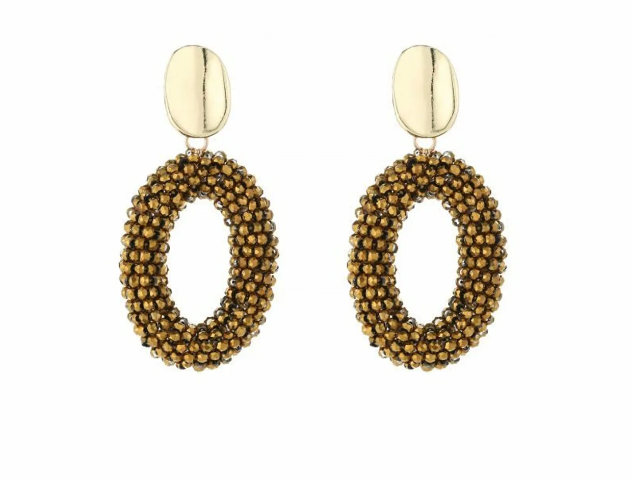 Beads earring Bronze