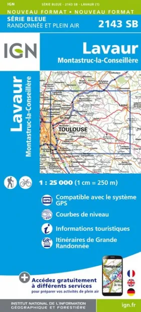 Wandelkaart - Topografische kaart 2143SB Montastruc-la-Conseillère, La