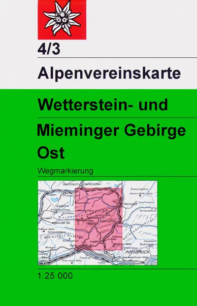 Wandelkaart 04/3 Alpenvereinskarte Wetterstein und Mieminger Gebirge -
