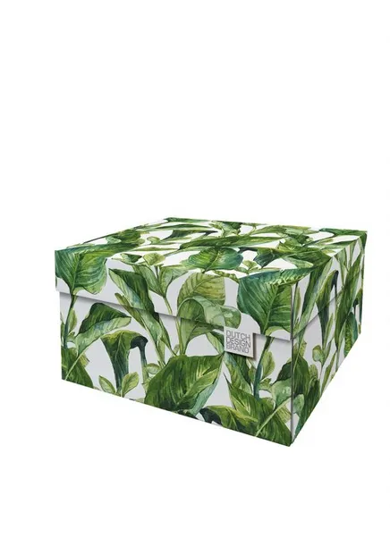 Storage Box Green Leaves