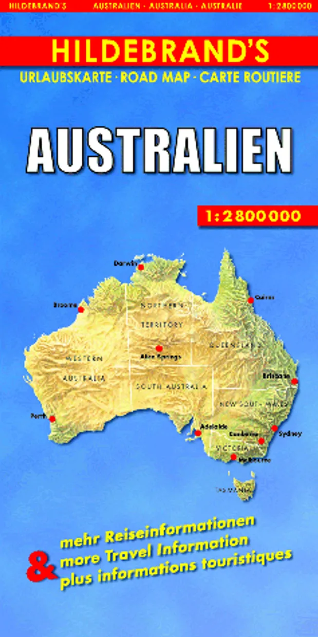 Wegenkaart - landkaart Australia - Australië | Hildebrand's