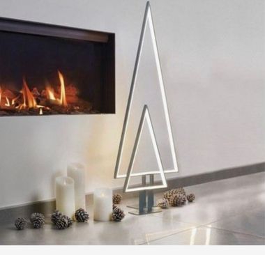 Kerstboom Rvs 1 mtr met ledverlichting