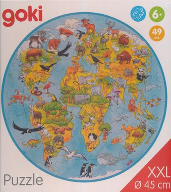 Legpuzzel Ronde puzzel van de Wereld XXL | Goki