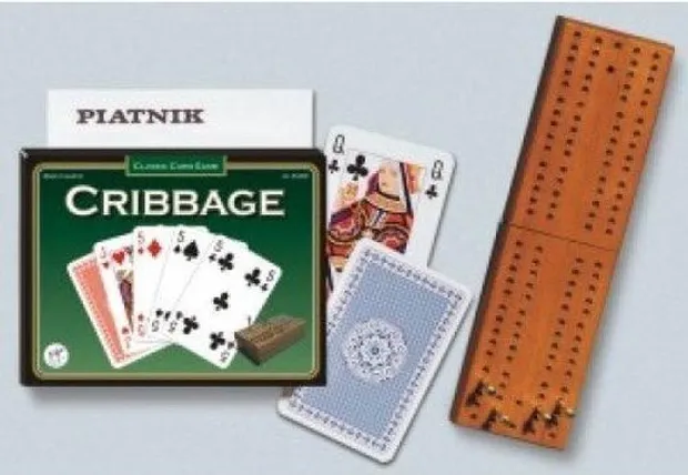 Cribbagebord met Kaarten