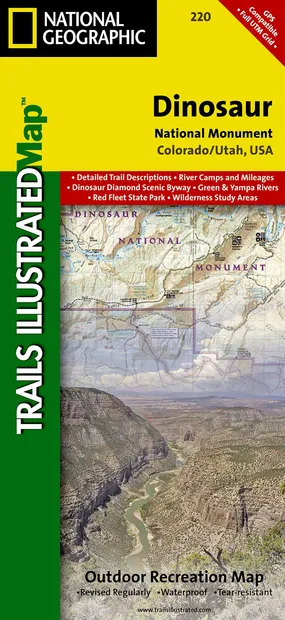 Wandelkaart - Topografische kaart 220 Dinosaur National Monument | Nat