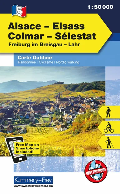 Wandelkaart 05 Outdoorkarte FR Elsass - Colmar - Sélestat - Elzas | Kü