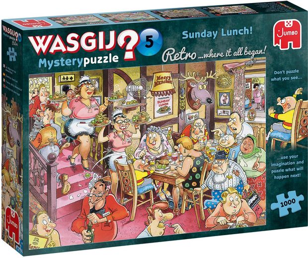 Puzzel: Wasgij Retro Mystery 5: Zondagse Lunch! (1000)