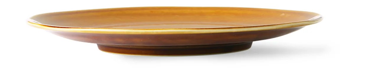 Kyoto ceramics: japanese dinner plate brown