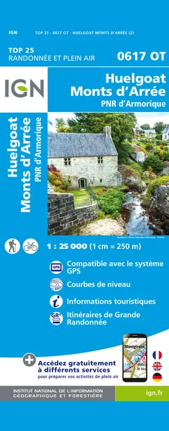 Wandelkaart - Topografische kaart 0617OT Huelgoat, Monts d´Arrée, PNR
