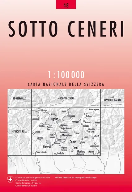 Fietskaart - Topografische kaart - Wegenkaart - landkaart 48 Sotto Cen
