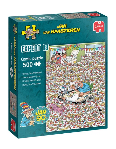 Puzzel - Jan Van Haasteren: Hoera, Jan 90 Jaar! (500)