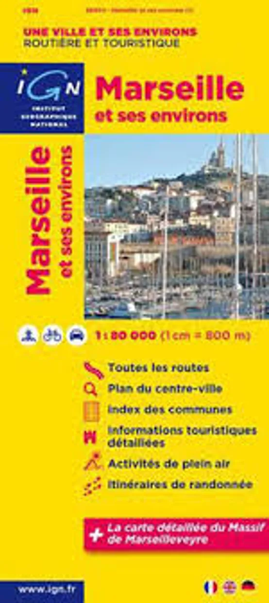 Wegenkaart - landkaart - Fietskaart Marseille en omgeving | IGN - Inst
