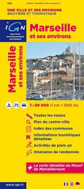 Wegenkaart - landkaart - Fietskaart Marseille en omgeving | IGN - Inst